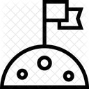 Lua Bandeira Espaco Ícone