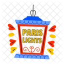 Luces De Paris Linterna Luminaria Icono