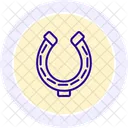 Lucky Horseshoe Line Icon Icon