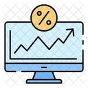 Lucro Aumento Porcentagem Ícone