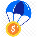 Fallschirm Vorrate Lieferungen Symbol