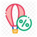 Reisen Luft Ballon Symbol