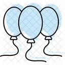 Luftballons Party Dekoration Symbol