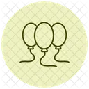 Luftballons Party Dekoration Symbol