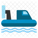 Luftkissenfahrzeug Transport Fahrzeug Fahrten Wasser Land Boot Icon