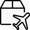 Kastenflugzeug Luftlieferung Luftfracht Symbol