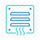 Entluftungsoffnung HLK System Wandabdeckung Symbol
