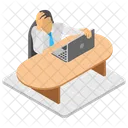 Lugar De Trabajo Oficina Tiempo De Trabajo Icono