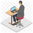 Lugar De Trabajo Oficina Tiempo De Trabajo Icono