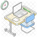 Mesa Para Portatil Espacio De Trabajo Lugar De Trabajo Icon