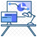 Lugar De Trabajo Escritorio De Trabajo Mesa De Escritorio Icon