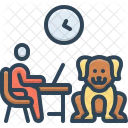 Lugar de trabajo que admite mascotas  Icono