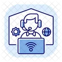 Trabajo Remoto Remoto Lugar De Trabajo Icono
