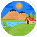 Paisaje Lugar Rural Campo Icon