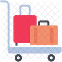 Travel Luggage Cart Icon