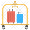Suitcases Luggage Trolley Icon