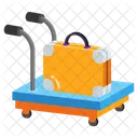 Luggage Cart Hotel Trolley Baggage Cart Icon