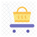 Luggage Trolley Pushcart Cart Icon