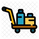 Luggage Cart Transportation Vacations Icon