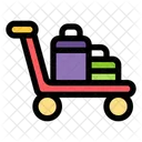 Luggage Cart Travel Trolley Icon