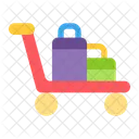Luggage Cart Travel Trolley Icon