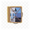 Luggage Packed Clothes Icon