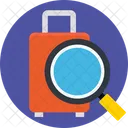 Luggage Scanning Magnifier Inspection Icon