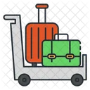 Luggage Trolley Cart Icon