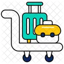 Luggage Trolley Luggage Cart Trolley Icon