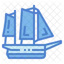 Lugger Sailboat Boat Icon