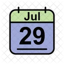 Luglio Calendario Data Icon