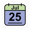 Luglio Calendario Data Icon