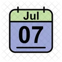 Luglio Calendario Data Icon