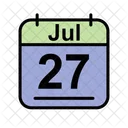 Luglio Calendario Data Icon