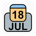 Luglio Calendario Data Icon