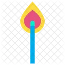 Lumiere Allumette Feu Icône