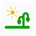 Lumière du soleil avec plante  Icône