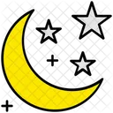 Halloween Luna Estrellas Icono