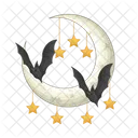 Murcielago Lunar Halloween Horror Icon