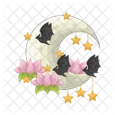 Murcielago Lunar Murcielago Luna Halloween Icono