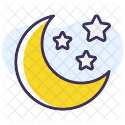 Luna creciente y estrella  Icono