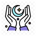 Luna En Mano Eid Manos Icono