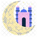 Luna Y Mezquita Mezquita Arquitectura Icono