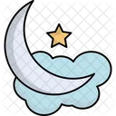 Luna y nube  Icon