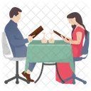 Couple Lunch Dinner Couple Feast Icon