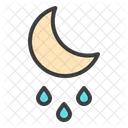 Lune Nuit Precipitations Icon