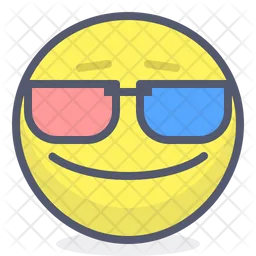 Lunettes de cinéma Emoji Icône