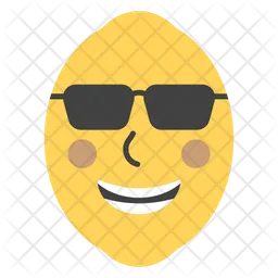 Lunettes de soleil visage citron Emoji Icône