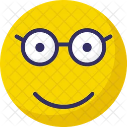 Visage de lunettes Emoji Icône