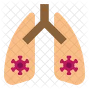 Lung Virus Coronavirus Breath Organ Covid Anatomy Icon
